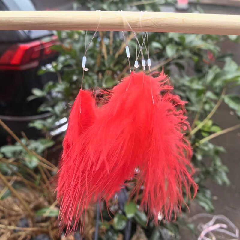 马蜂标羽毛追蜂标大朵绒追蜂标捕蜂网羽毛追踪器蜂标羽毛捉蜂工具