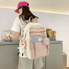 韩版初中生书包ins中学生双肩包女新款户外旅行大容量帆布背包包|ms