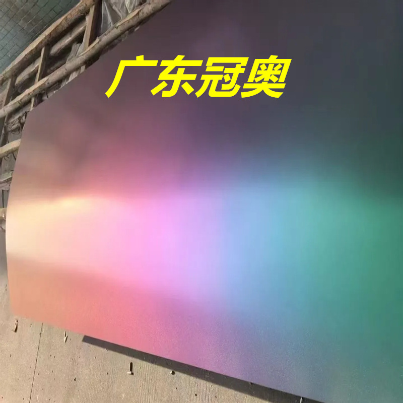 304/201不锈钢喷砂紫红渐变装饰板  酒店会所不锈钢装饰材料厂家