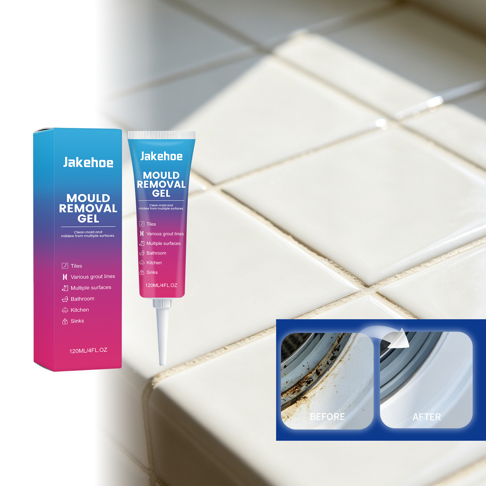 Jakehoe Surface Cleaning Gel Kitchen and Bathroom Wall Gap Mold Stain Cleaning Daily Home Care