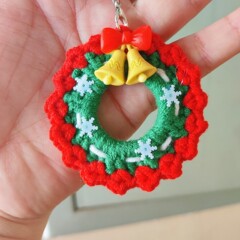 クロスボーダークリスマスキーホルダーペンダント手作りウールかぎ針編みバッグ吊り下げ完成品お祝いクリエイティブ小さなギフトギフト
