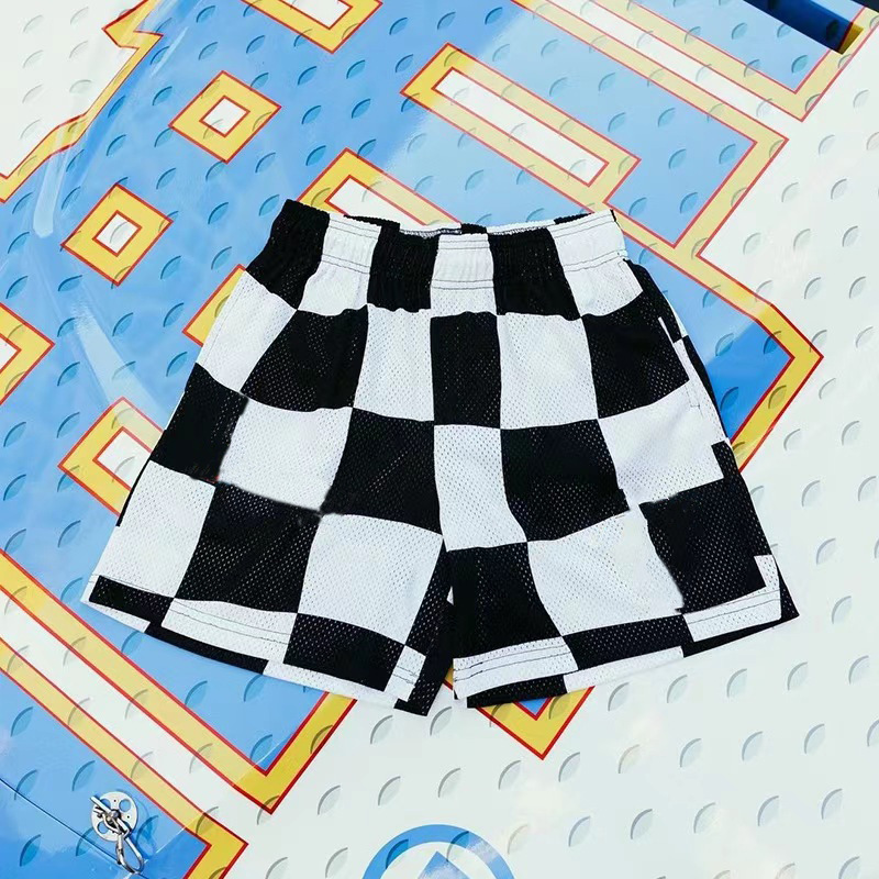 American Men's Casual Shorts Basket Mesh Breathable Quick-drying Training Fitness Running Couples Shorts Plaid Legion