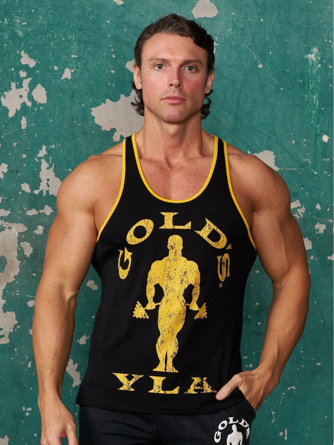 YOUNGLA新型男性ベスト屋外ランニングトレーニング運動フィットネス速乾通気綿プリント上着