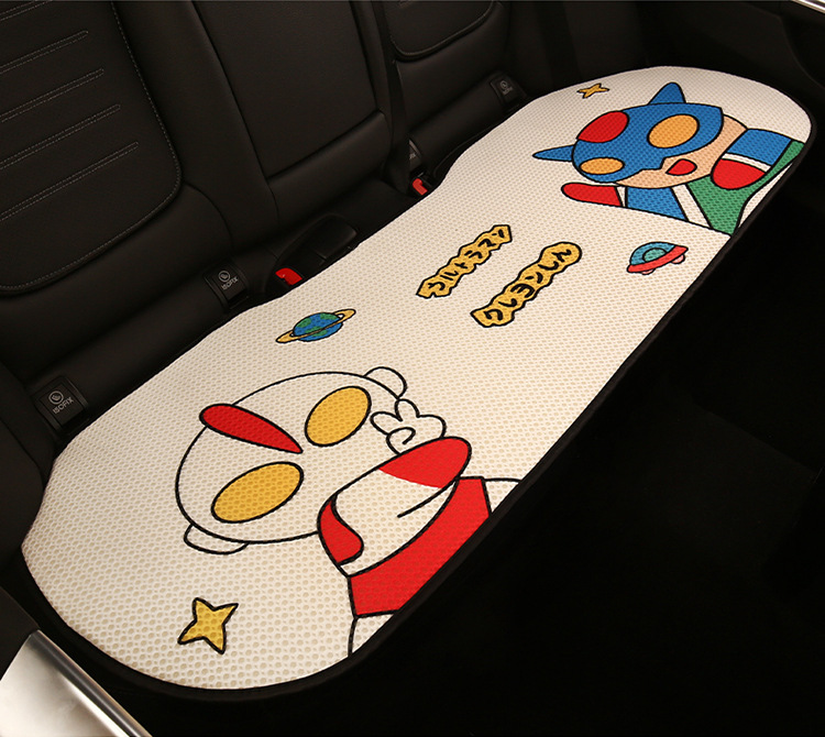 Cartoon car seat cushion four seasons universal half-pack seat cover cute ladies car three-piece rear single-piece seat cushion