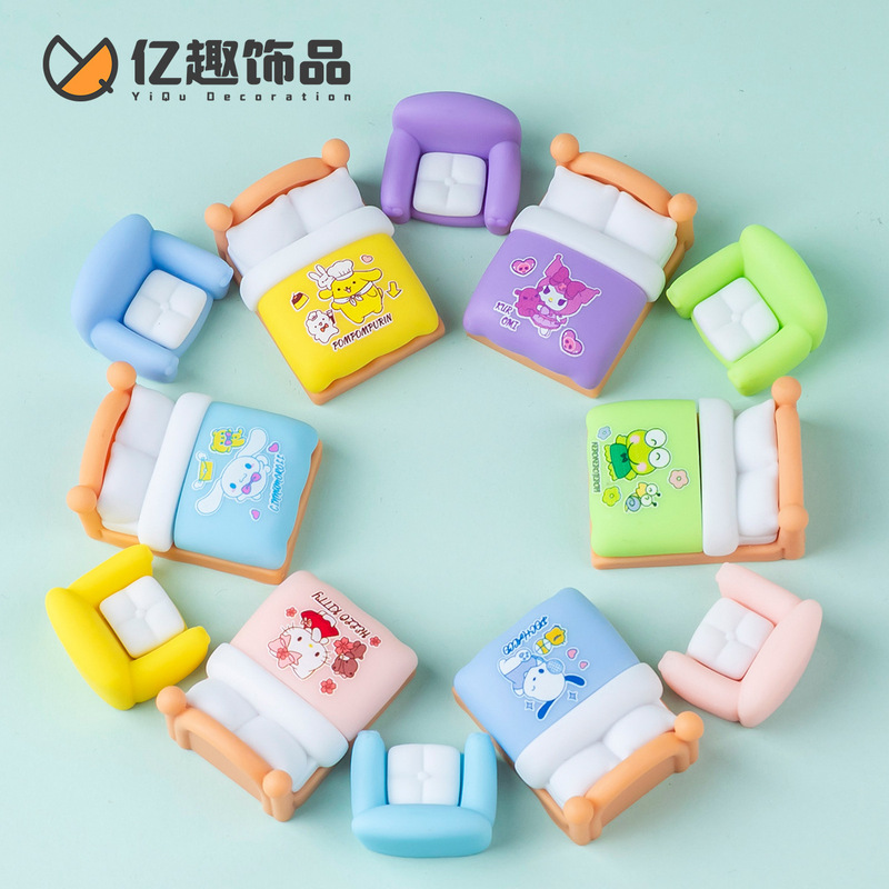 クリエイティブサンリオスタイル家具シリーズドールハウス diy 装飾アクセサリーミニチュアリビングルーム造園装飾品|undefined