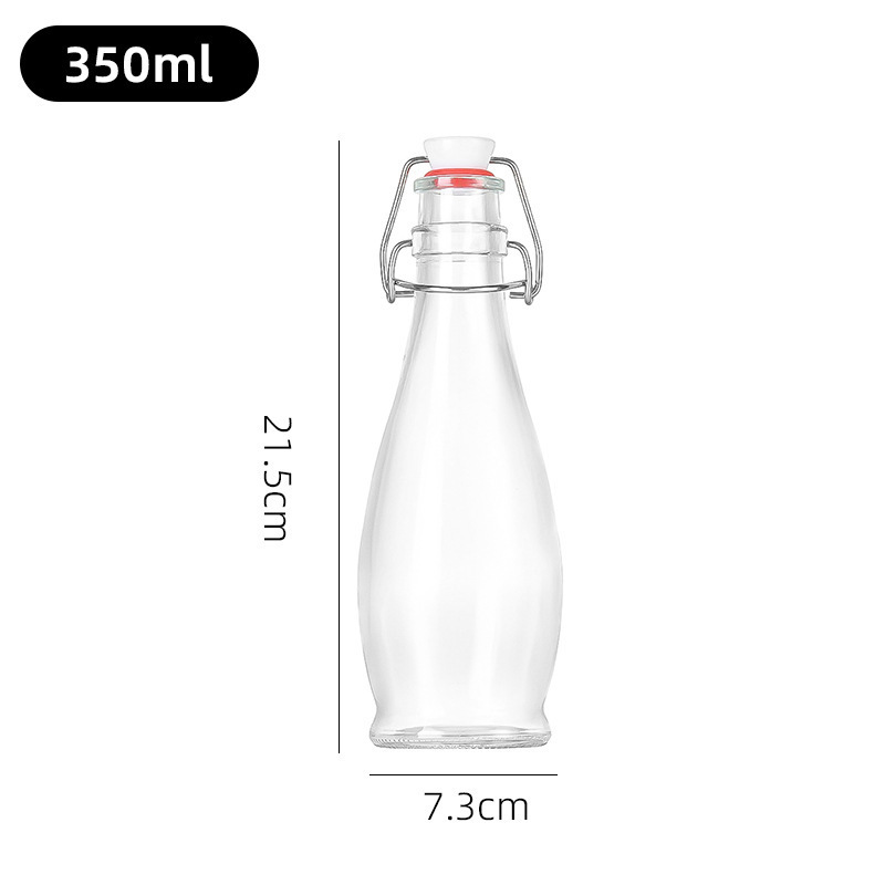 Botella de enzima de vidrio transparente de jugo de frutas botella de bebida de vino de frutas botella de vino de frutas de Amazon botella de vidrio caliente