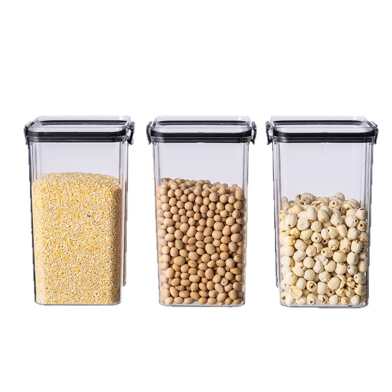 Tanque de sellado granos, especias de cocina, contenedor de almacenamiento de granos, caja de plástico transparente de grado alimenticio, caja de almacenamiento de té de productos secos image 6