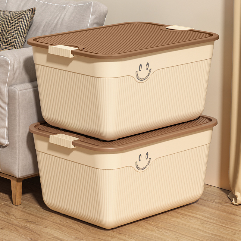 收纳箱儿童玩具零食收纳整理箱带盖卧室衣物手提储物箱杂物收纳盒