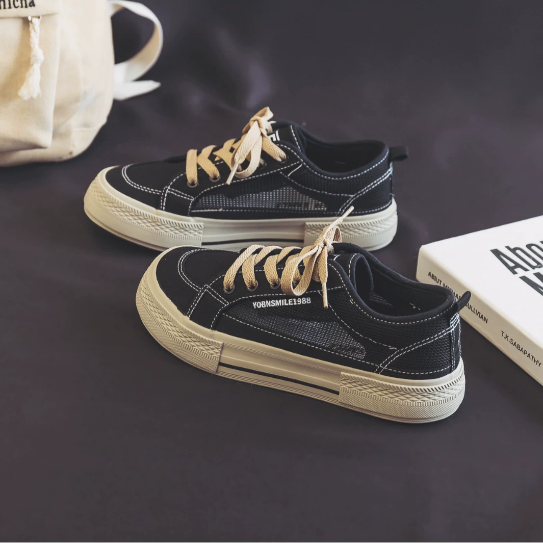 Спот 2024 весна и лето новая дышащая круглая шнуровка сетчатая обувь женская GD38