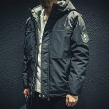 冬季连帽短款羽绒服男宽松潮牌大码胖子加厚保暖外套潮2023年新款