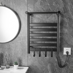 恆溫電熱毛巾架家用衛生間免打孔加熱烘乾浴室置物架浴巾架壁掛式