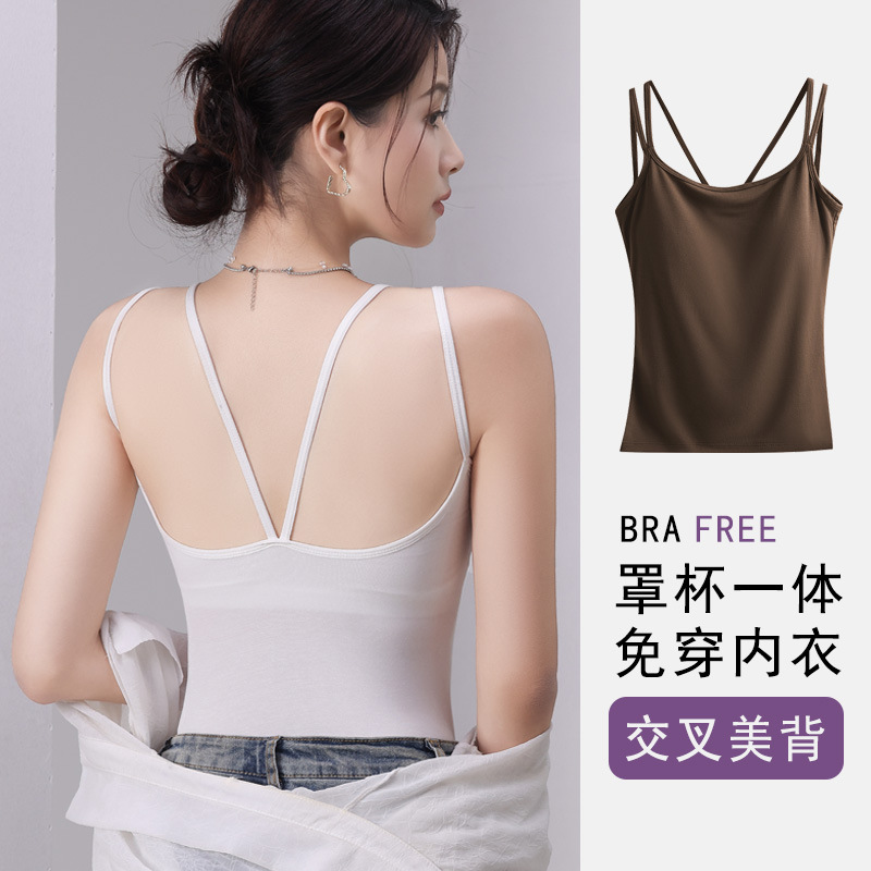 Plus size sexy camisole modal women's all-matching beauty back outer wear summer thin bottoming top
