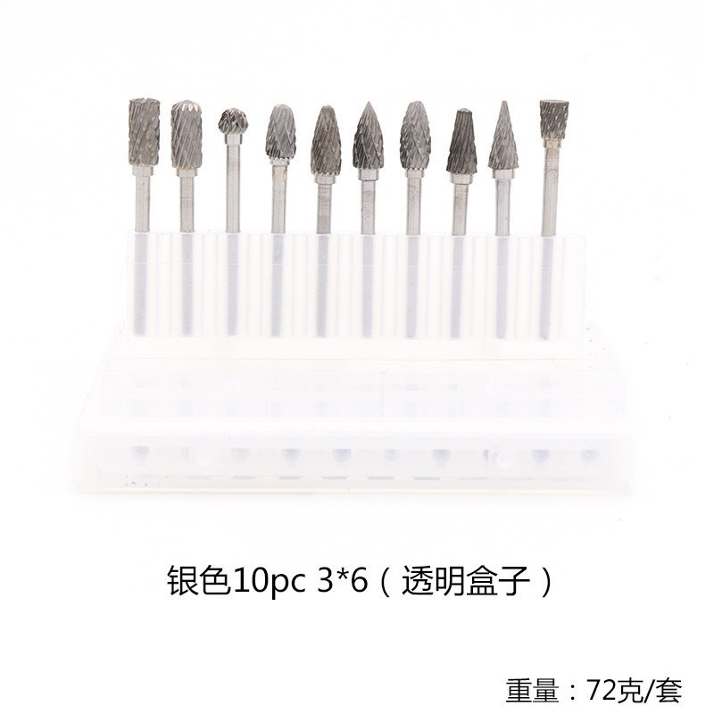 3mm cabeza de molienda de acero de tungsteno solo grano doble grano rotatorio Archivo de acero de tungsteno fresadora cabeza carpintería talla de madera cabeza de molienda raíz talla cuchillo de talla