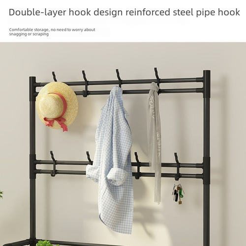 Home Shoe Rack Entrance Dorm Hat Rack Storage Rental House Multi-functional Shelf Simple Hat and Shoe Integrated Cabinet