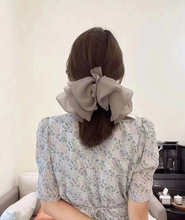 韓國東大門新款大號網紅蝴蝶結發夾后腦勺誇張頭花彈簧夾頂夾發飾