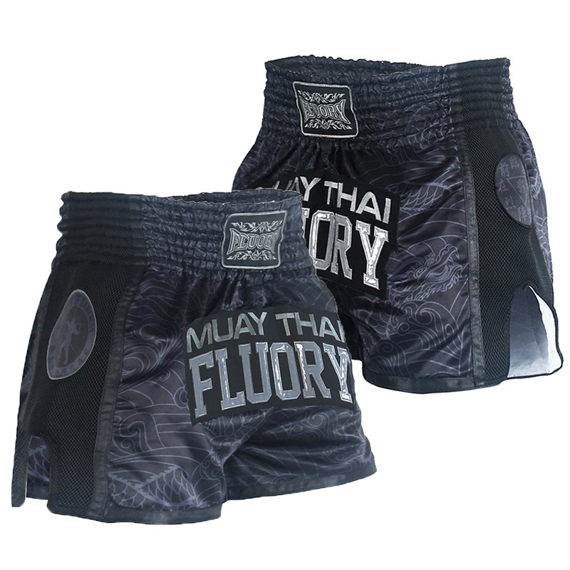 Twins Fluory Muay Thai Shorts Professional Boxing Sparring Clothing Training Competition Fighting Shorts for Men and Women