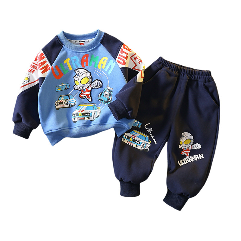 6101 Ultraman ropa traje de otoño para hombre 2024 nuevo suéter de dos piezas para niños de primavera y otoño para bebés