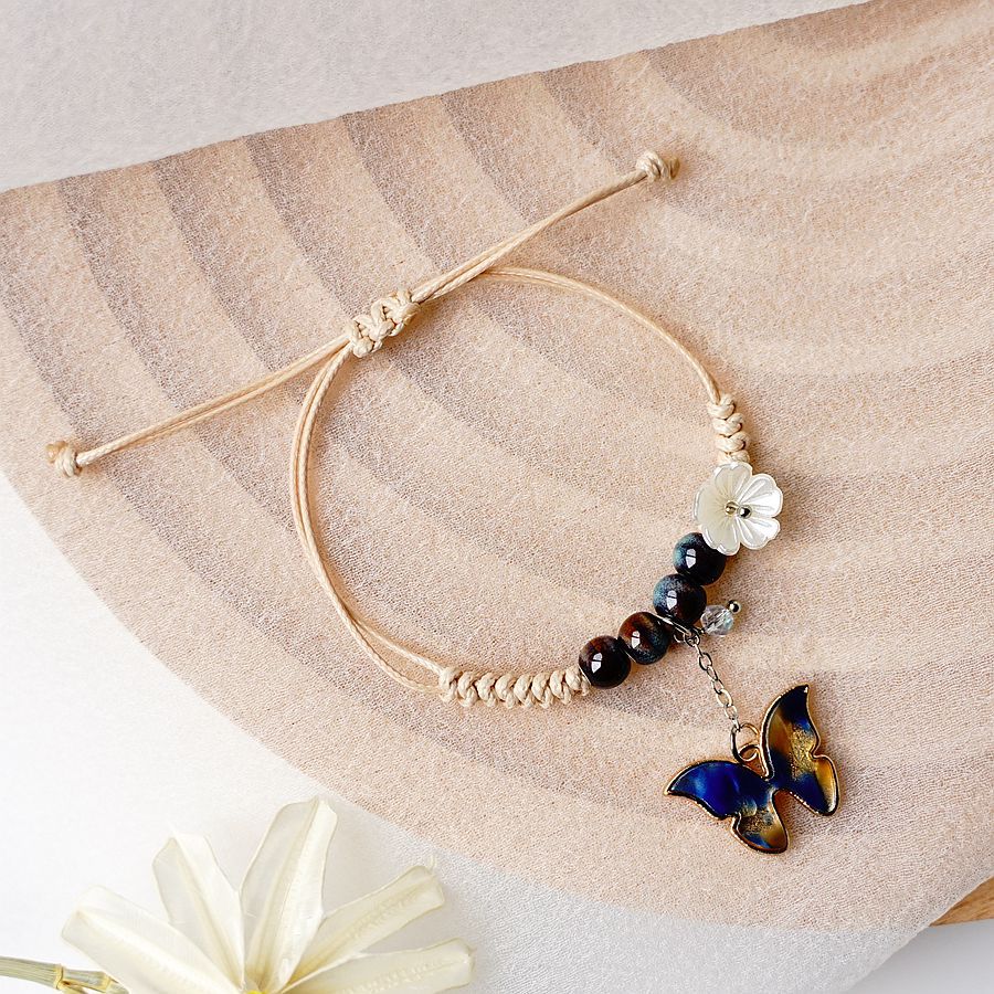 1 Piece Fashion Butterfly Alloy rope Beaded Womenu0027S Bracelets