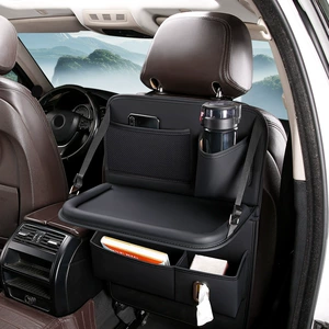 Car seat back storage bag, vehicle-mounted storage bag, foldable small table board suitable for SUVs, sedans, and pickup trucks