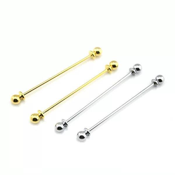 Jovan Korean Style European and American Men's Formal Shirt Collar Pin Collar Flower Round Head with Edge Collar Corner Stick Domineering Same Style