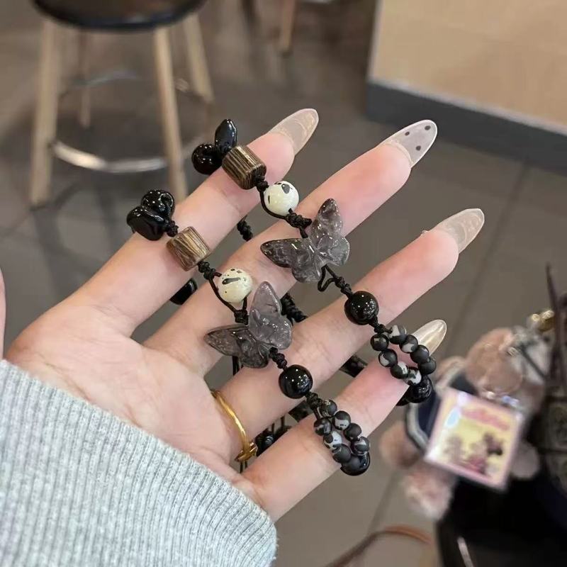 新中式水墨晕染手链新款国风手工编织简约气质古风手饰汉服配饰品|undefined