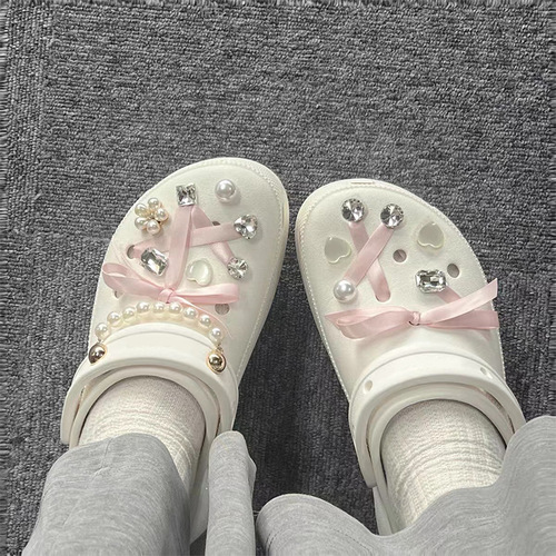 Hole shoe accessories shoe flowers cross shoe clips DIY decorative drill accessories shoe accessories detachable set wholesale