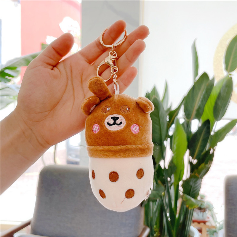 Cartoon Animal Feeding Bottle Cup Pendant Milky Tea Cup Doll Cute Bag Doll Ornaments Plush Toy display picture 3