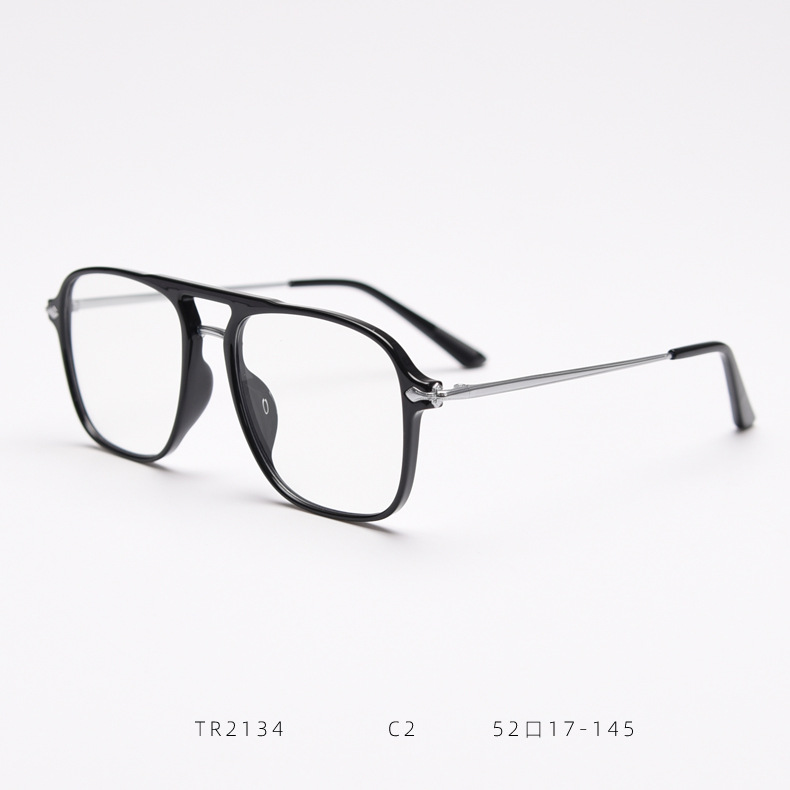 Aviator Glasses Frame Unisex Trendy Double Bridge Optical Frames_voghion.com