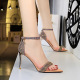 528-3 European and American wind sexy summer party with super high heels metal with pointed peep-toe one word with sandals