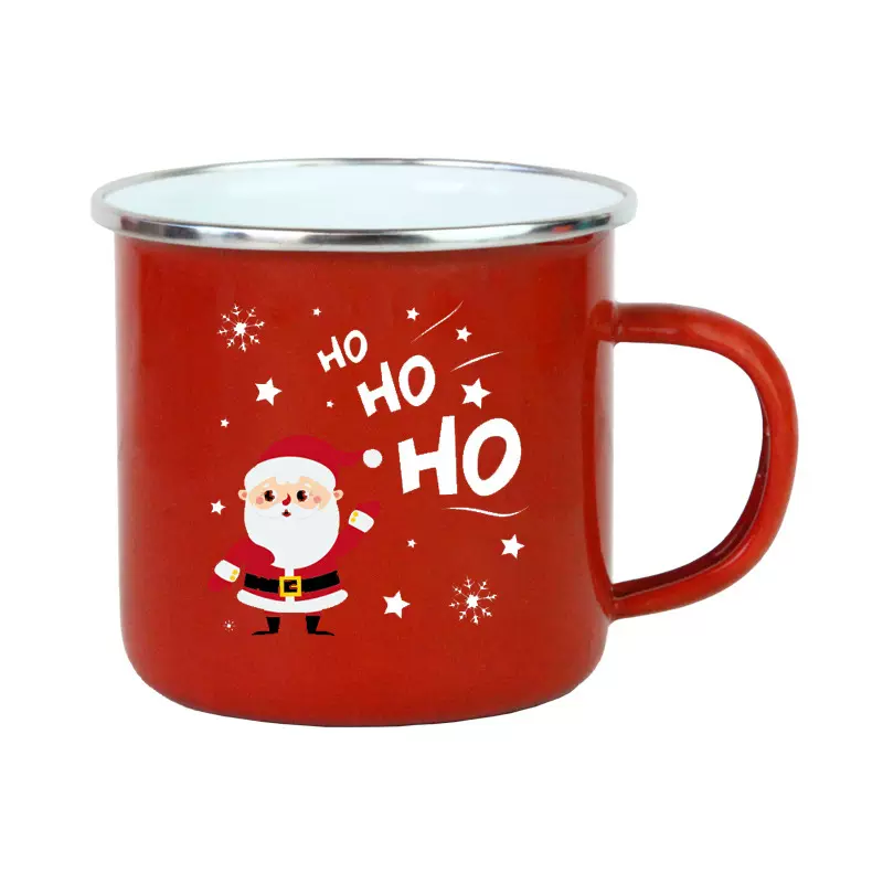圣诞节搪瓷杯礼物茶缸大容量防摔个性网红家居水杯马克杯礼品杯