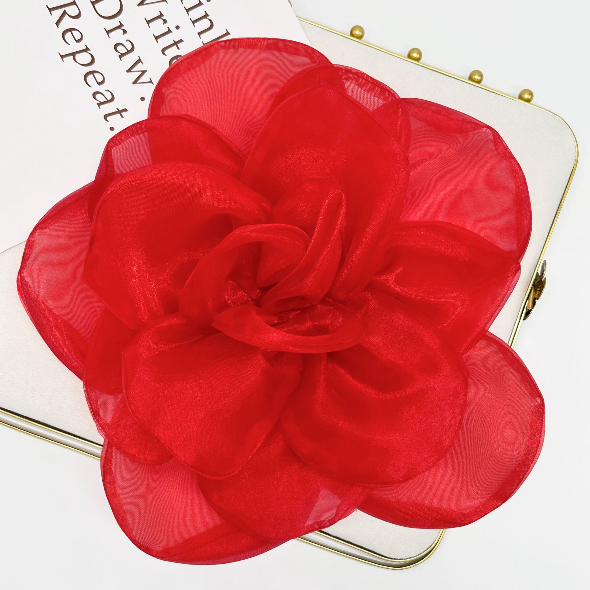 Accesorios para el cabello retro ultra Xian Ogan flor tridimensional DIY ropa de cabeza flor vestido de boda vestido accesorios image 6