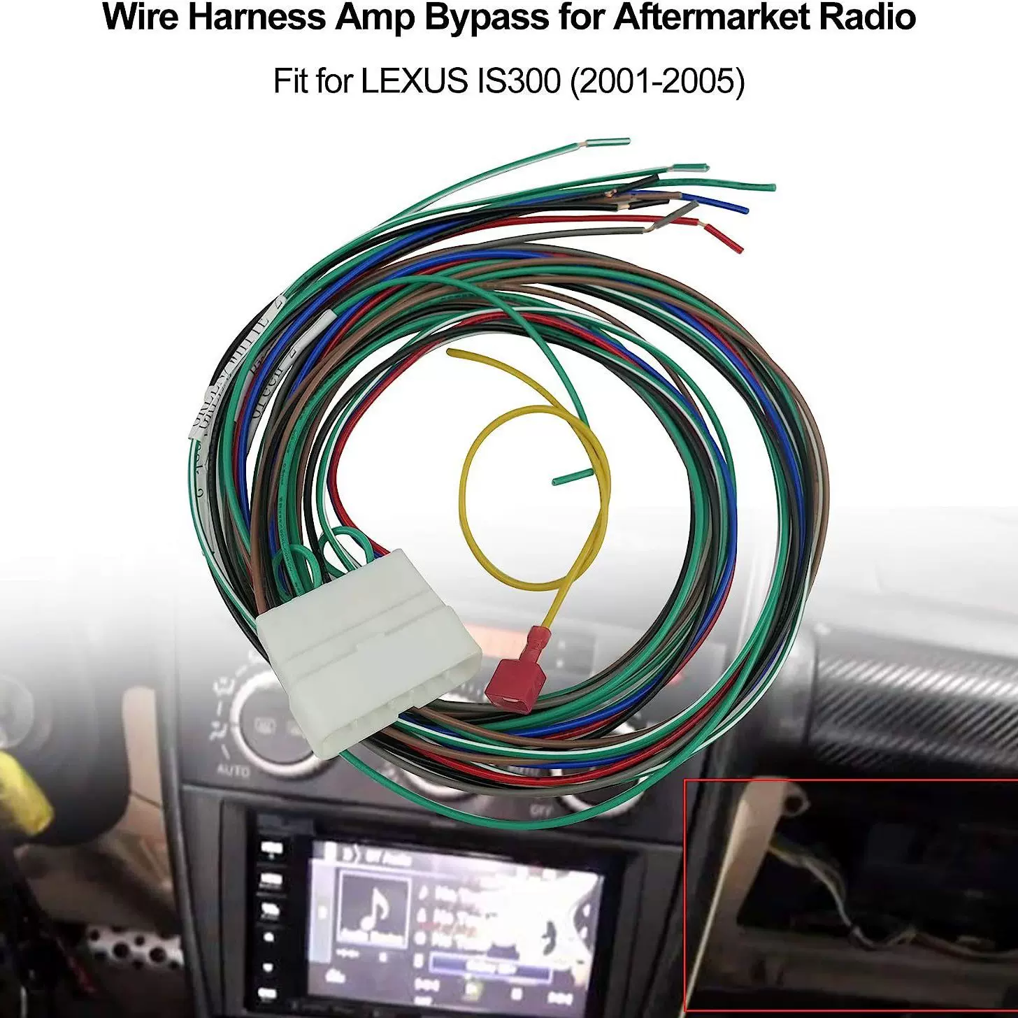 适用LEXUS IS300 2001-2005收音机线束放大器旁路售后立体声插头