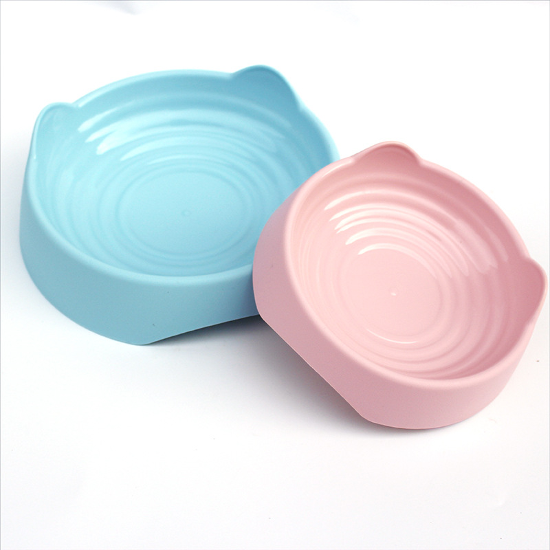 T Tazón Para Mascotas perro Tazón de Arroz tazón de gato de plástico PP solo Tazón tazón de oreja de dibujos animados vajilla para mascotas Nuevo