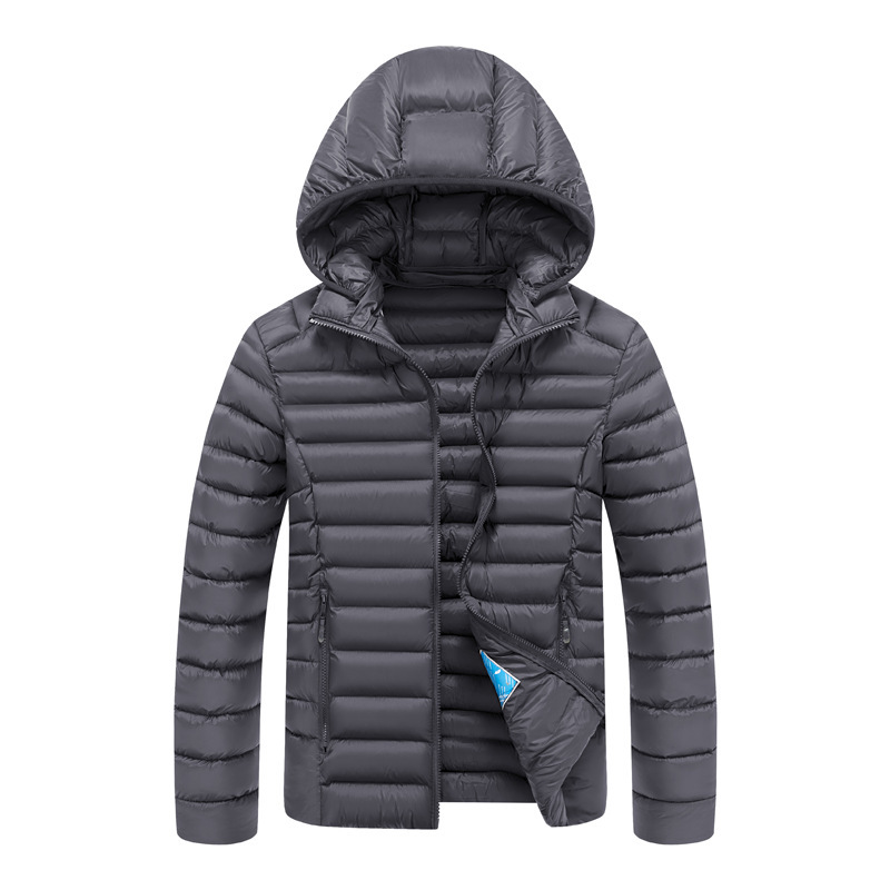 2026 invierno transfronterizo algodón casual de moda simple desmontable algodón con capuz hombre algodón cálido chaqueta casual