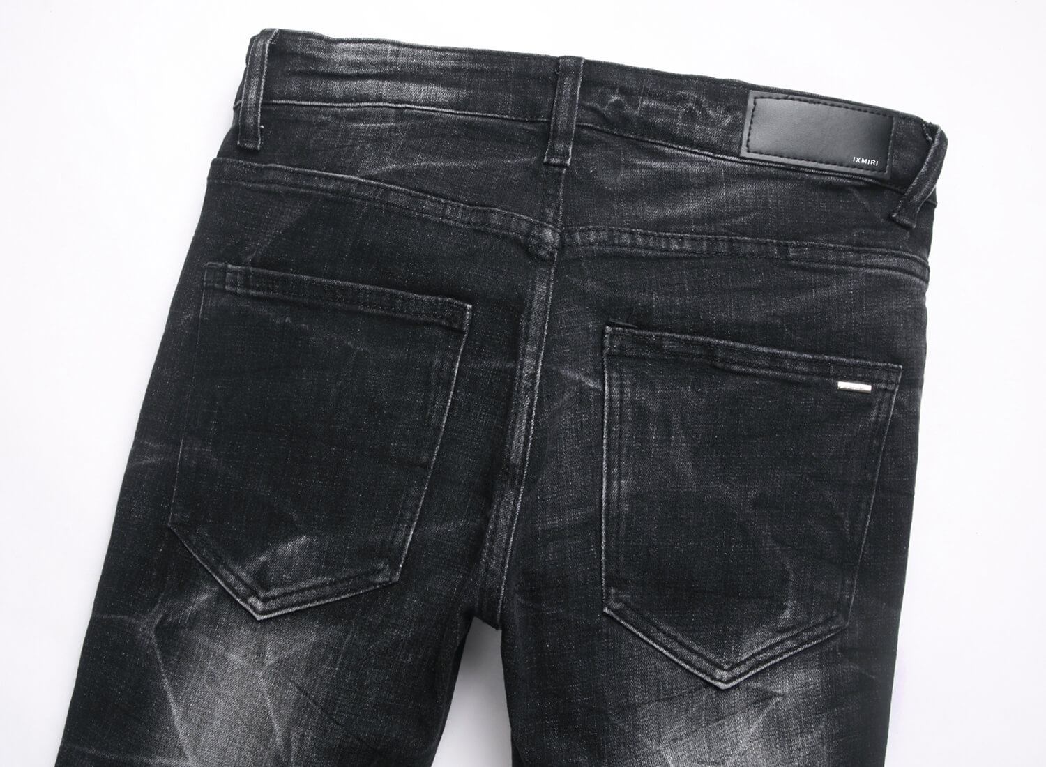 Herren Slim Fit Stretch Jeans Mit Strass Patchwork Design_voghion.com