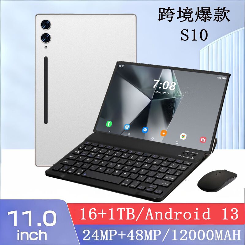 Cross-Border Hot-Selling Product 10.1inch Android Tablet Computer with Smart Bluetooth, Dual Sim Dual Standby, High-Definition Ips Screen, 4g Full Network Connectivity