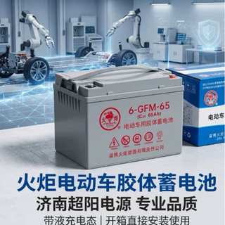 火炬6V200Ah/170AH 12V100AH电动车观光车三轮车动力胶体蓄电池