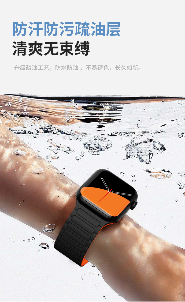 Suitable for iWatchapple S1098ULtraSE universal magnetic silicone watch strap undefined