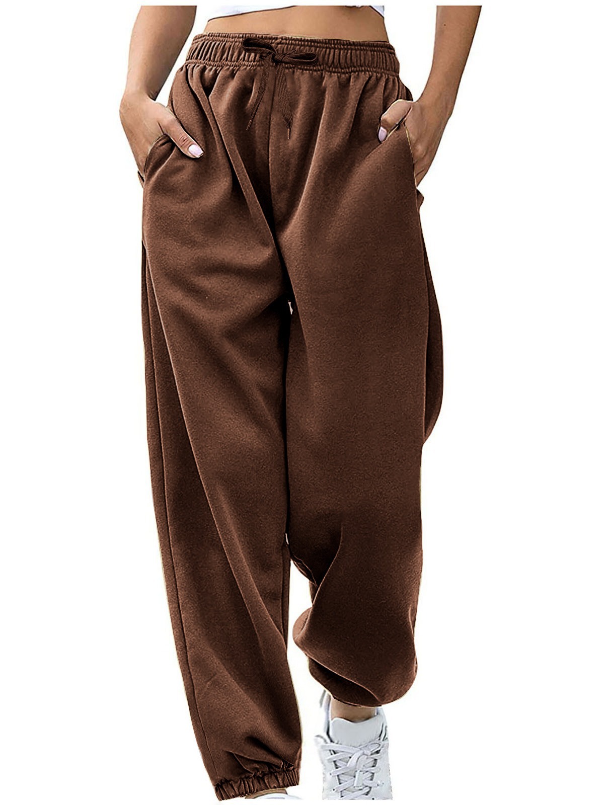 Pantalones Deportivos Térmicos para Mujer Poliéster Holgado