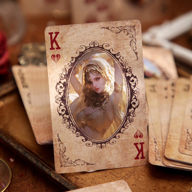 Mr. Paper Poker Desert Rose Series Retro Personajes Studentes Tarjeta de papel Entretenimiento Puzzles