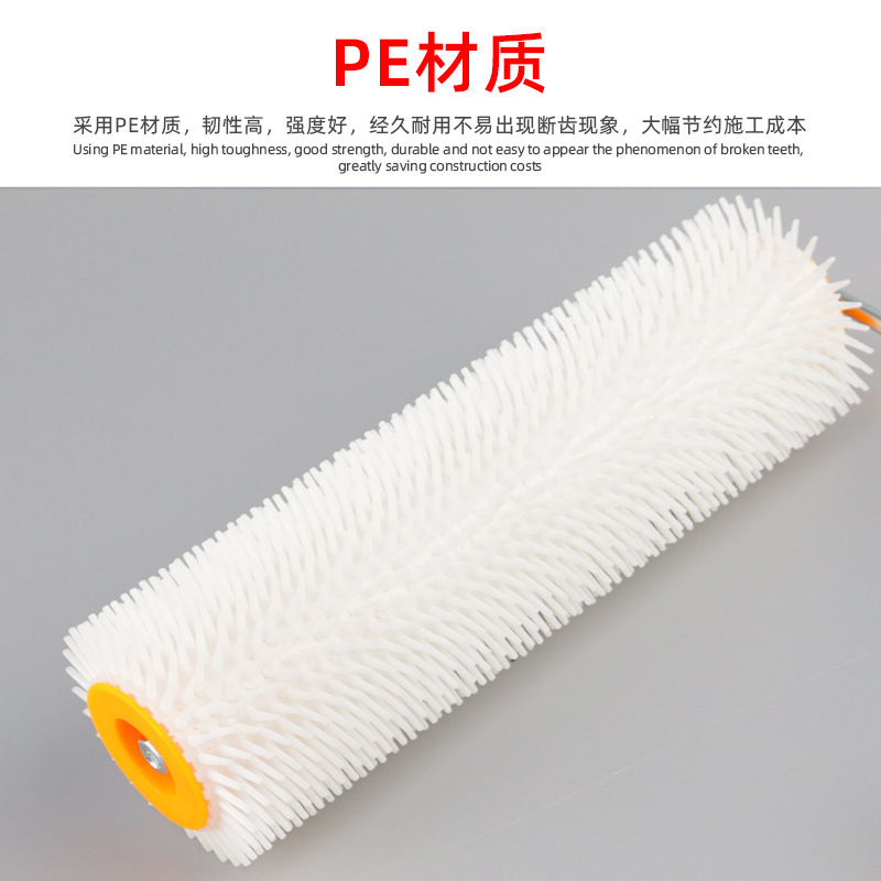 Rodillo de desespuma cepillo herramienta de pintura de piso auto-nivelación cilindro de desinflación de cemento cepillo de aguja rodillo auto-nivelación rodillo de desespuma