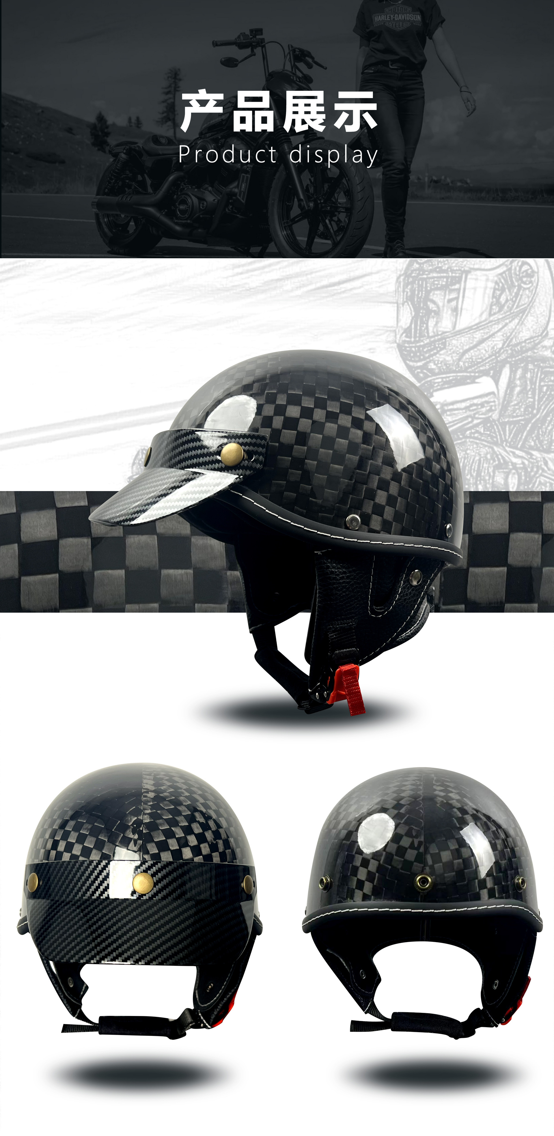 New National Standard 3C Certified Carbon Fiber Electric Vehicle Helmet Motorcycle Half Helmet Unisex Motorcycle Safety Helmet Breathable
