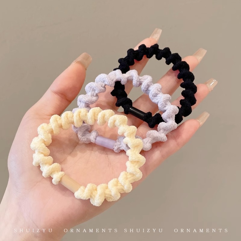 Lazo para el cabello de cola de caballo alto, goma de otoño e invierno simple, cuerda para la cabeza duradera de alta elasticidad, cuerda para el cabello para mujer, cuerda para el cabello, anillo para la cabeza de oso, accesorios para el cabello