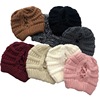 Demi-season woolen ponytail, universal sports knitted hat, scarf, European style, ear protection