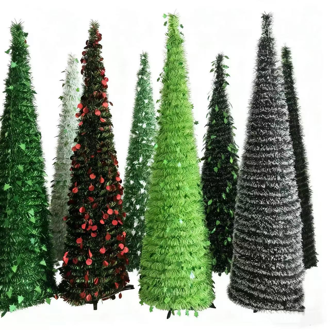Árbol de Navidad retráctil transfronterizo árbol de joyería de cifrado doméstico de 1.5m árbol de simulación de artículos de Navidad creativos