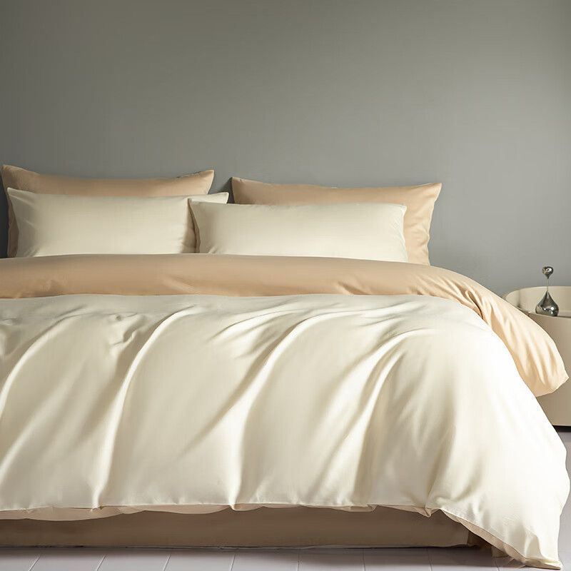 100 piezas de cama de algodón satinado de cuatro piezas sábanas de edredón de algodón de fibra larga de Xinjiang