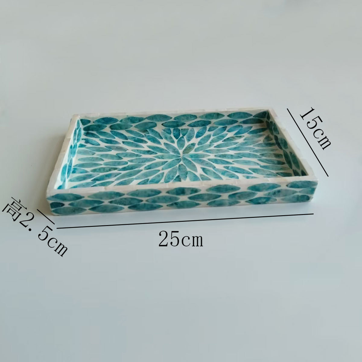 직사각형 풀 쉘 블루 풀 리프 25*15*2.5cm