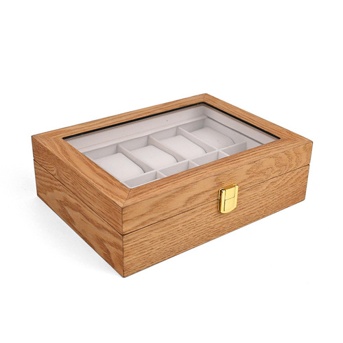 New 10-digit watch box retro wooden 10-grid watch collection display box watch box dropshipping