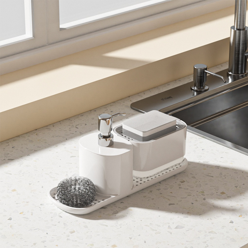 Push-tipo hogar automático líquido caja de escritorio desinfectante de manos caja de almacenamiento de baño encimera toallero caja de jabón creativo