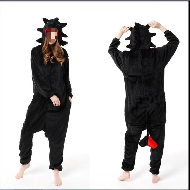 Demi-season flannel cartoon pijama for men and women